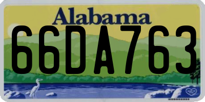 AL license plate 66DA763