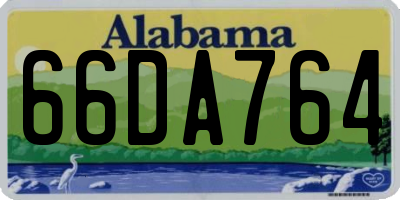 AL license plate 66DA764