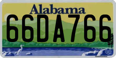 AL license plate 66DA766