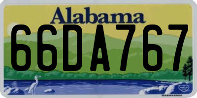 AL license plate 66DA767