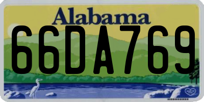 AL license plate 66DA769