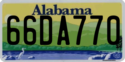 AL license plate 66DA770
