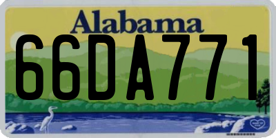 AL license plate 66DA771