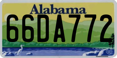 AL license plate 66DA772