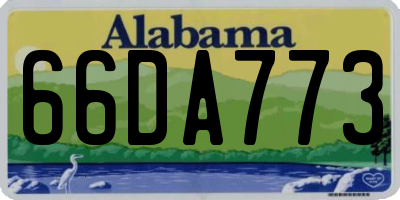 AL license plate 66DA773