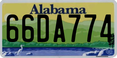 AL license plate 66DA774
