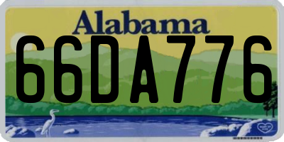 AL license plate 66DA776