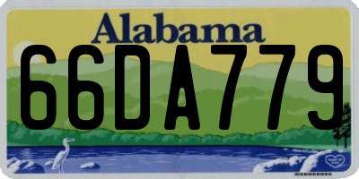 AL license plate 66DA779