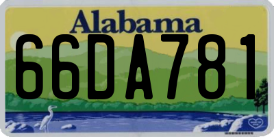 AL license plate 66DA781
