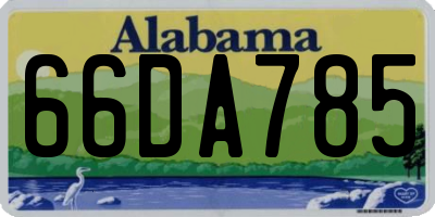 AL license plate 66DA785