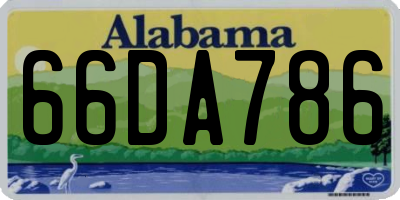 AL license plate 66DA786