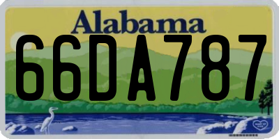 AL license plate 66DA787