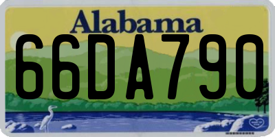 AL license plate 66DA790