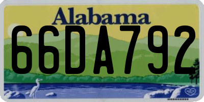 AL license plate 66DA792