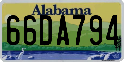 AL license plate 66DA794