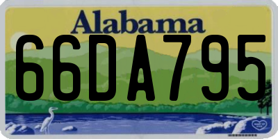 AL license plate 66DA795