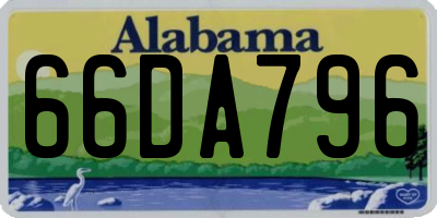 AL license plate 66DA796