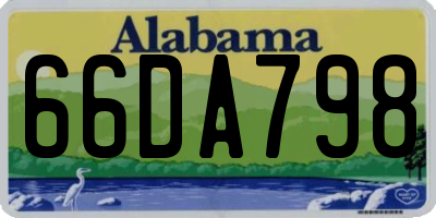 AL license plate 66DA798