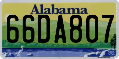 AL license plate 66DA807