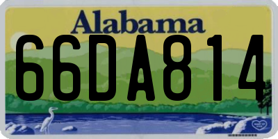 AL license plate 66DA814