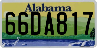 AL license plate 66DA817
