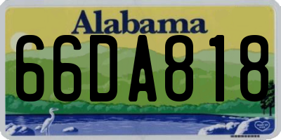 AL license plate 66DA818