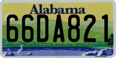 AL license plate 66DA821