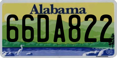 AL license plate 66DA822