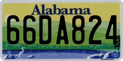 AL license plate 66DA824
