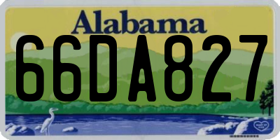 AL license plate 66DA827