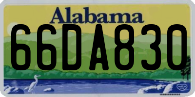 AL license plate 66DA830