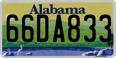 AL license plate 66DA833