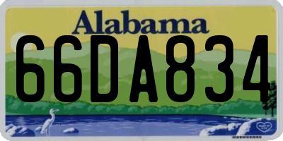 AL license plate 66DA834
