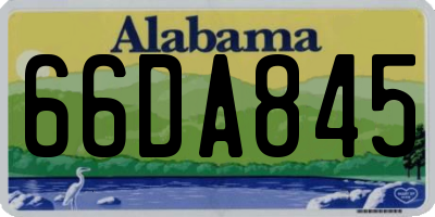 AL license plate 66DA845