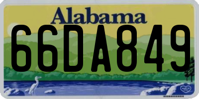 AL license plate 66DA849