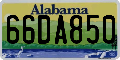 AL license plate 66DA850