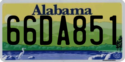 AL license plate 66DA851