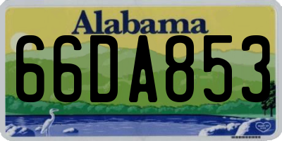 AL license plate 66DA853