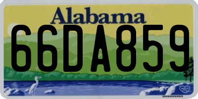 AL license plate 66DA859