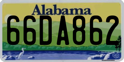AL license plate 66DA862