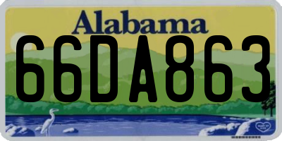 AL license plate 66DA863