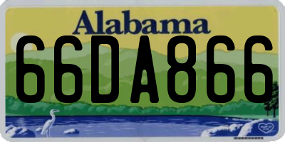 AL license plate 66DA866