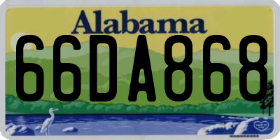 AL license plate 66DA868