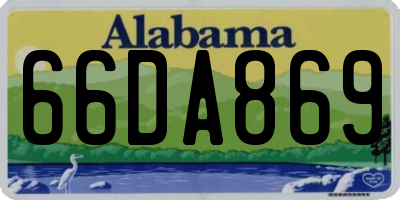 AL license plate 66DA869