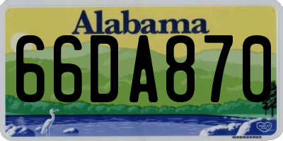 AL license plate 66DA870