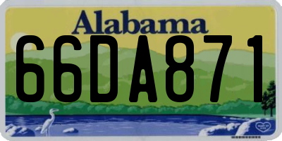 AL license plate 66DA871
