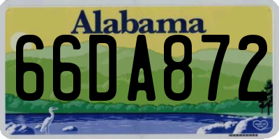 AL license plate 66DA872