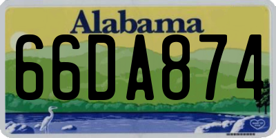 AL license plate 66DA874