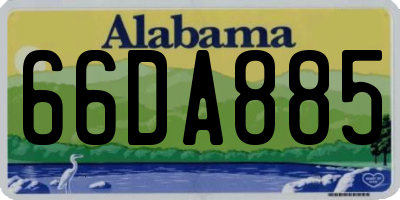 AL license plate 66DA885
