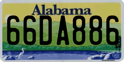 AL license plate 66DA886
